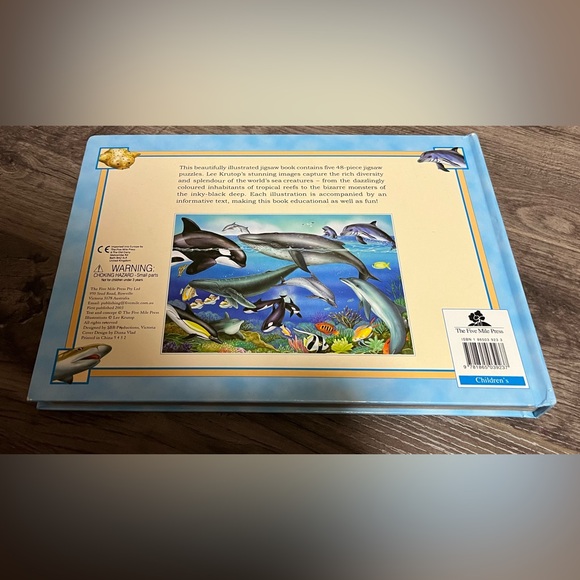 Jigsaw Puzzle Book Ocean Creatures with five 48 piece kids puzzles, Puzzle Book - Picture 7 of 7